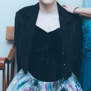 Black Velvet Nicole Miller Dress - (Vintage)